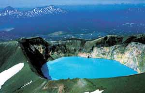 Lac de volcan au Kamtchatka
